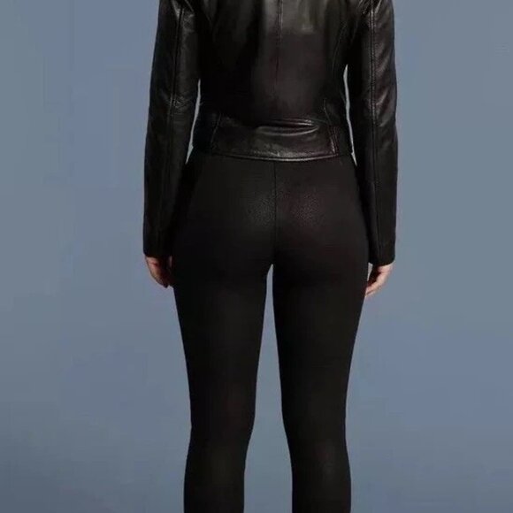 Bod & Christensen Amber Black Leather Moto Jacket w/ Removable Hoodie MSRP $590 - Picture 2 of 16